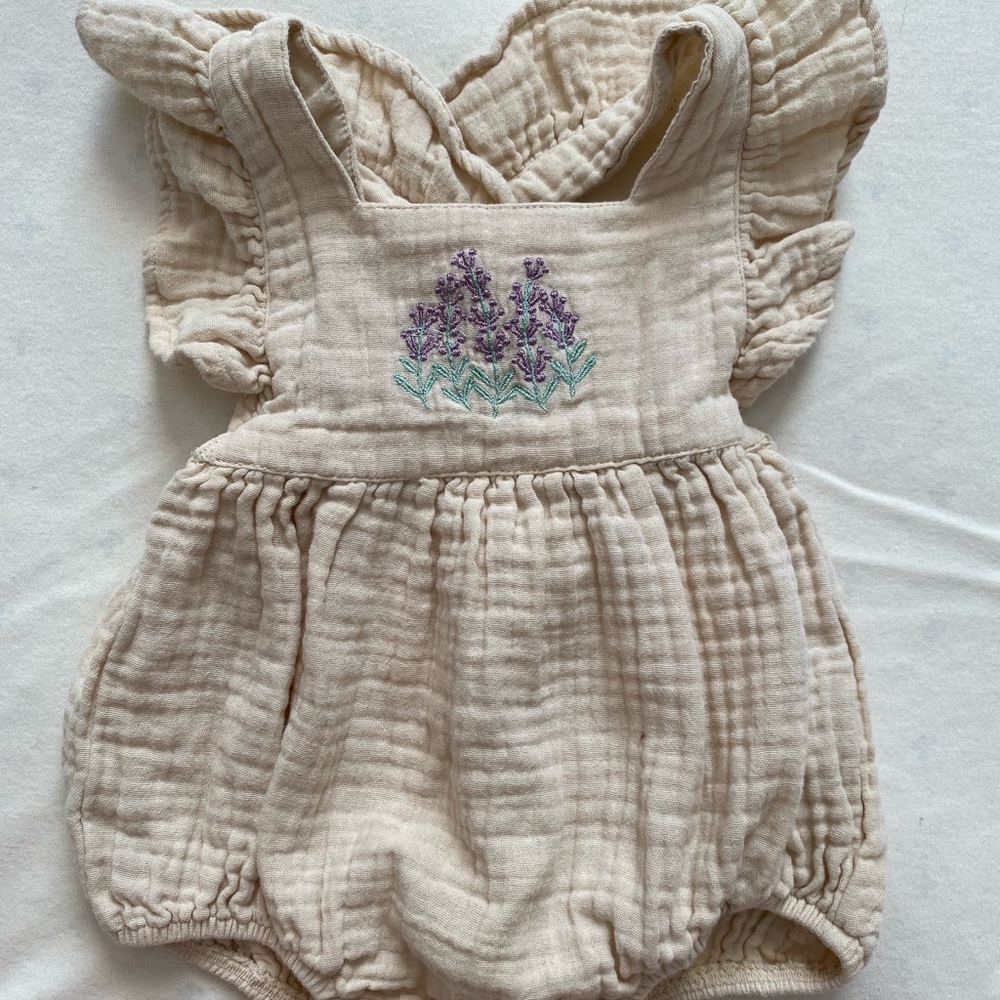 City Mouse girls lavender bubble onesie jumpsuit